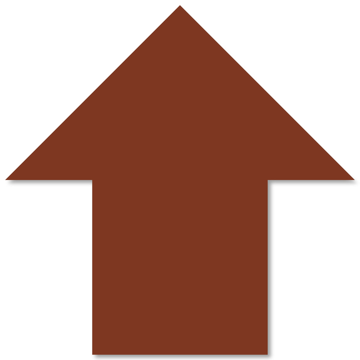 Brown PVC floor marking shape 5" — 5S floor layouts, equipment zones, and pedestrian pathways