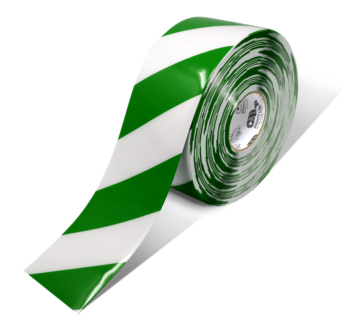 White PVC floor marking tape 4" — warehouse aisle striping, traffic lanes, and 5S safety marking