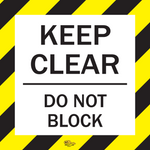 Clear PVC floor sign 24" — warehouse safety messaging and 5S visual management