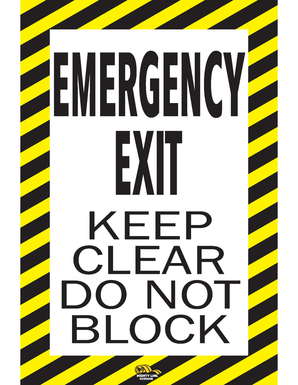 Clear PVC floor sign 36" — warehouse safety messaging and 5S visual management