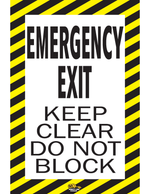 Clear PVC floor sign 36" — warehouse safety messaging and 5S visual management