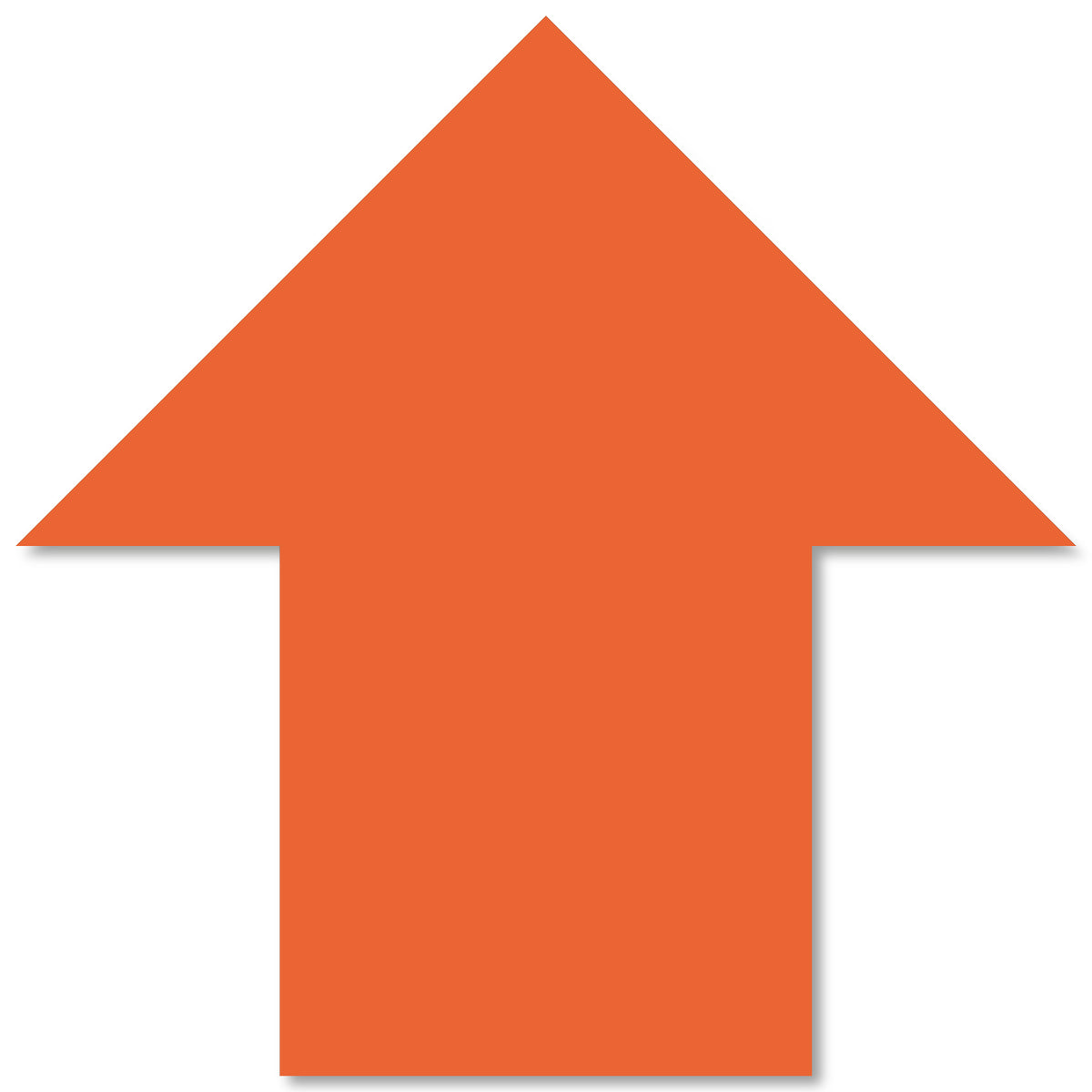 Orange PVC floor marking shape 5" — 5S floor layouts, equipment zones, and pedestrian pathways