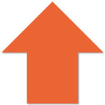 Orange PVC floor marking shape 5" — 5S floor layouts, equipment zones, and pedestrian pathways