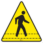 PVC floor sign 16" — warehouse safety messaging and 5S visual management