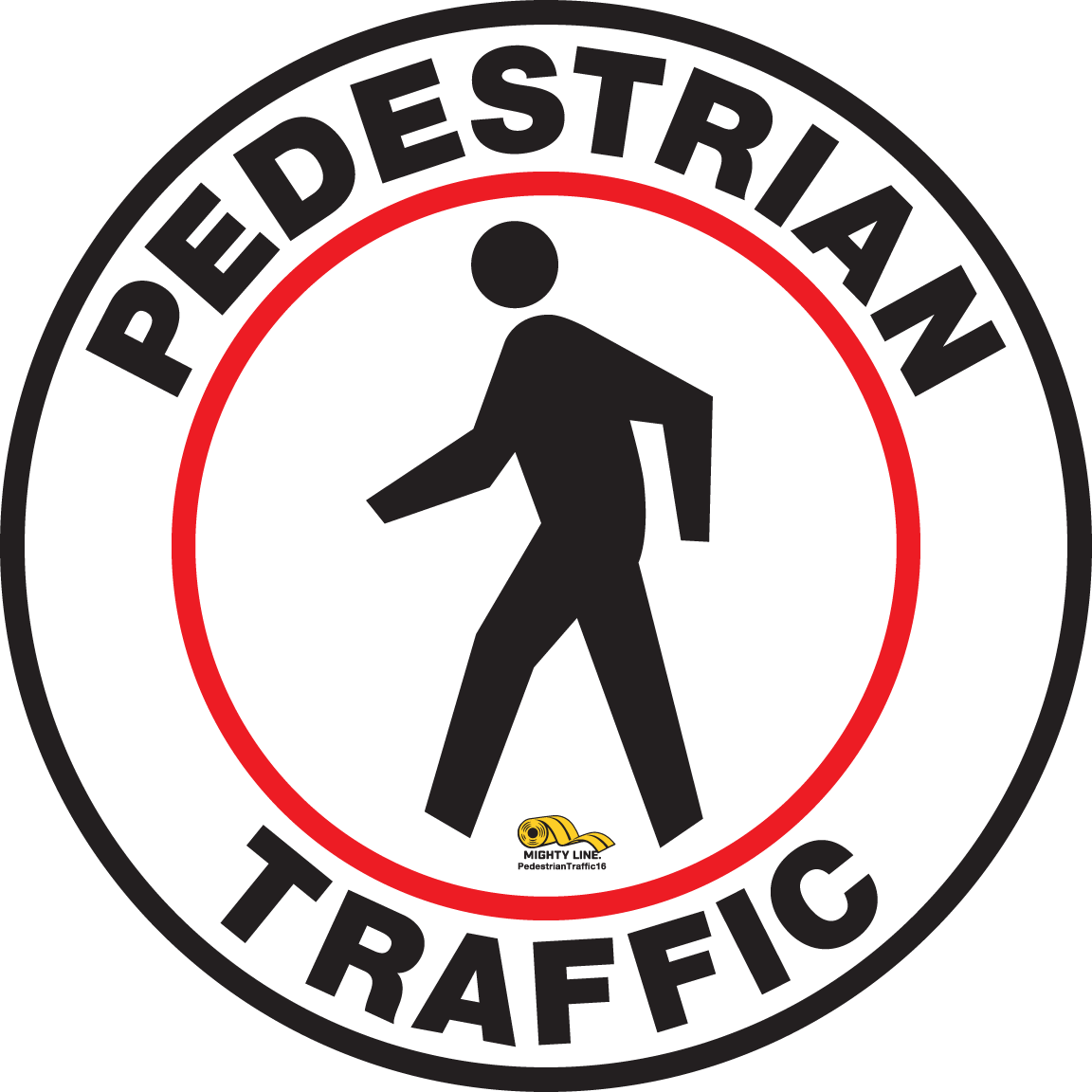 PVC floor sign 16" — warehouse safety messaging and 5S visual management