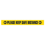 Please Keep Distance Floor Tape Strips, 4 inch wide 36 inch long, peel and stick strips – Industrial Safety Floor Sign
