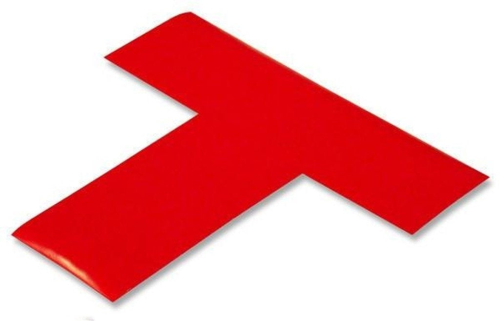 Red PVC floor marking shape 2" — 5S floor layouts, equipment zones, and pedestrian pathways