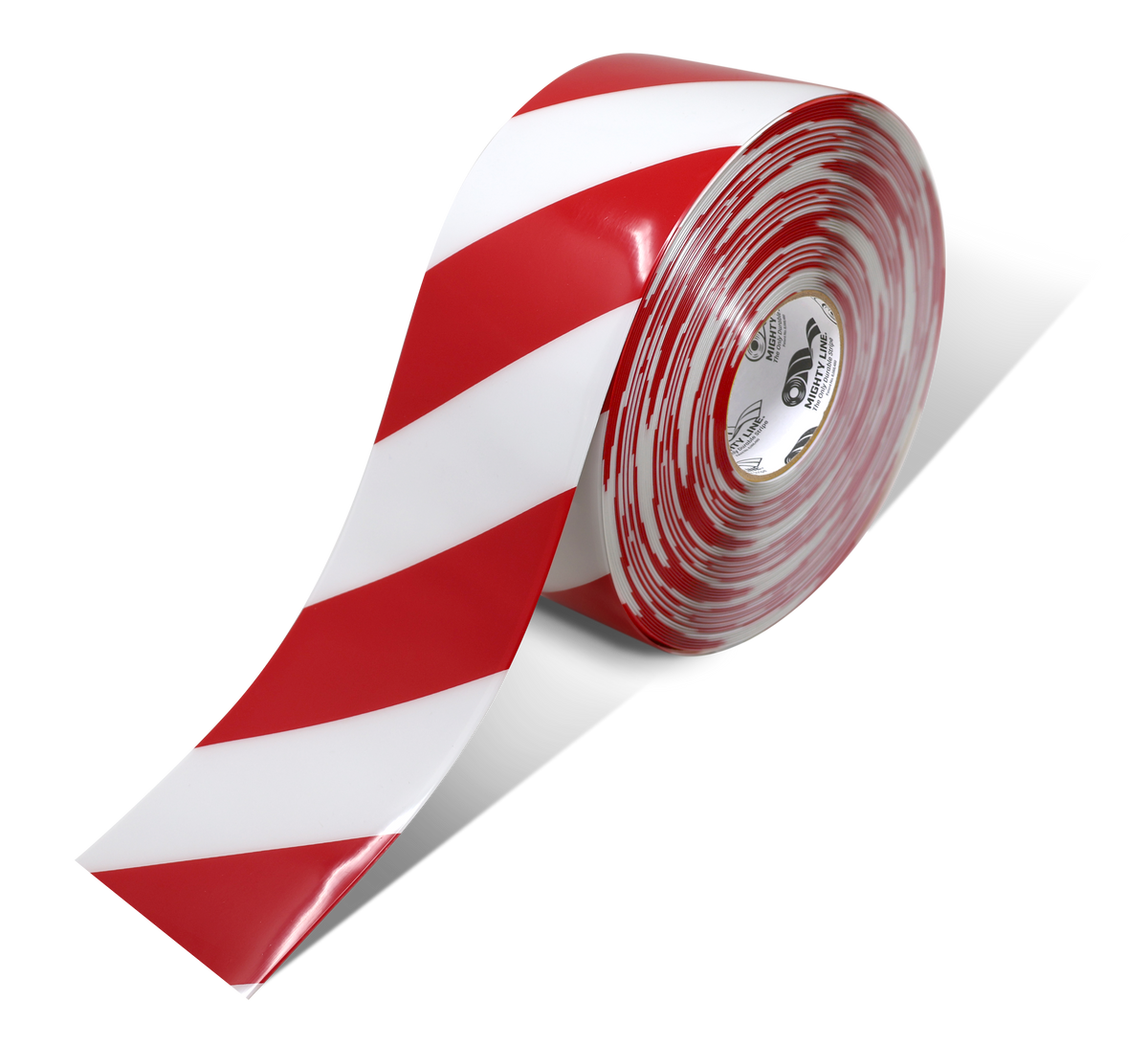 White PVC floor marking tape 4" — warehouse aisle striping, traffic lanes, and 5S safety marking