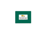 Green clear PVC label protector 7" — rack and shelf labeling in organized warehouse storage