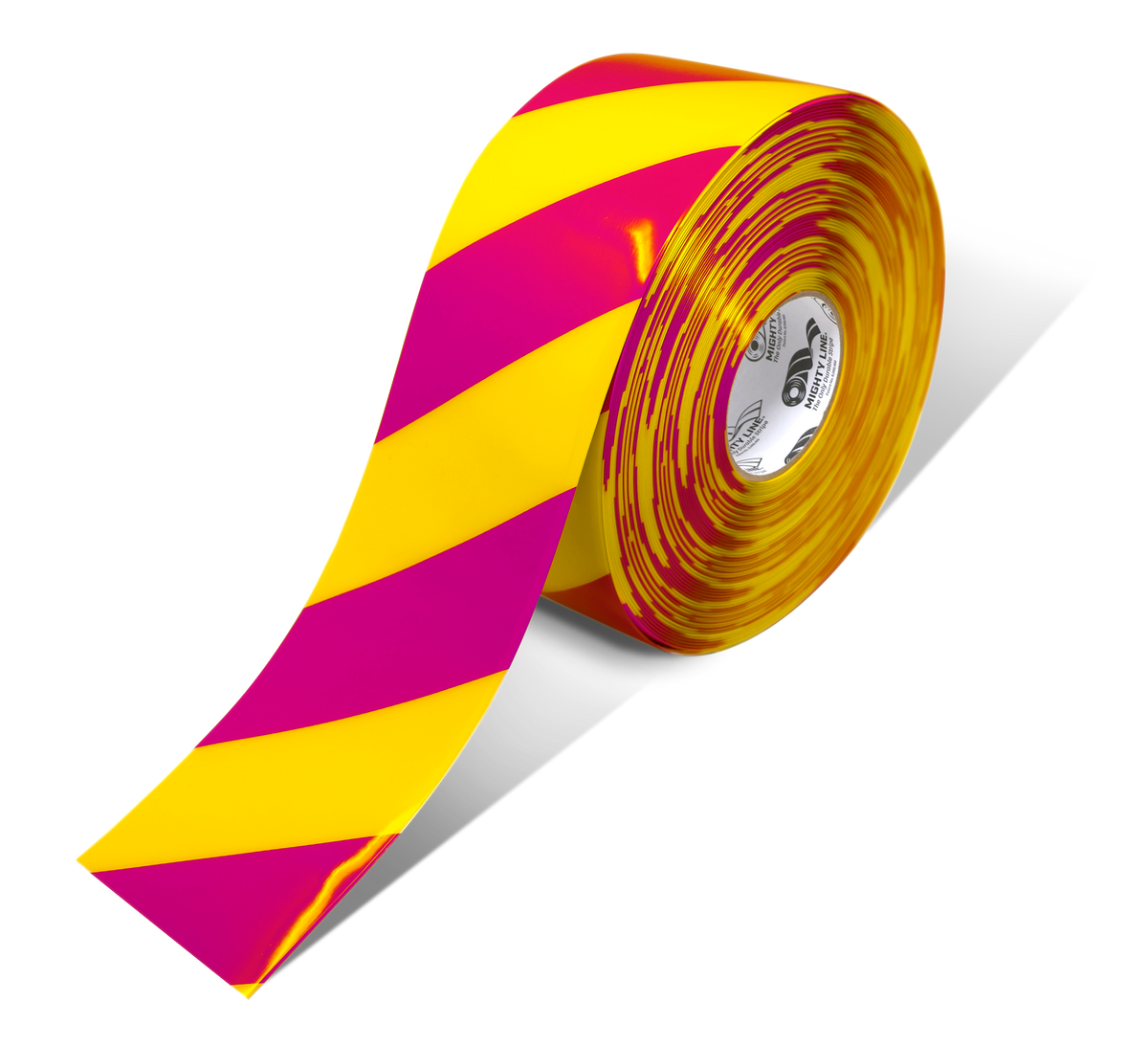 Yellow PVC floor marking tape 4" — warehouse aisle striping, traffic lanes, and 5S safety marking