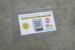 Clear PVC label protector 4" — rack and shelf labeling in organized warehouse storage